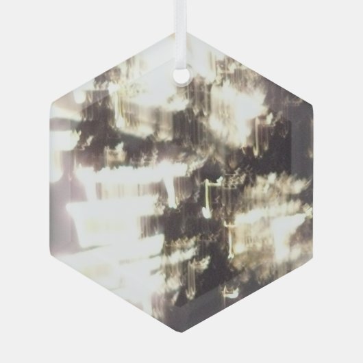 Vuurwerk 2 glas zeshoek ornament (Voorkant)