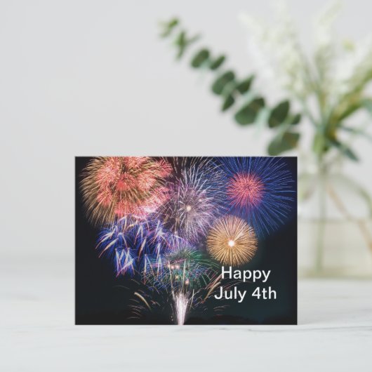 Vuurwerk 2 juli 4e Briefkaart (Staand voorkant)