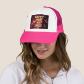 Vuurwerk 3 4 juli hete roze trucker hoed pet (In situ)