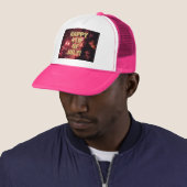 Vuurwerk 3 4 juli hete roze trucker hoed pet (In situ)