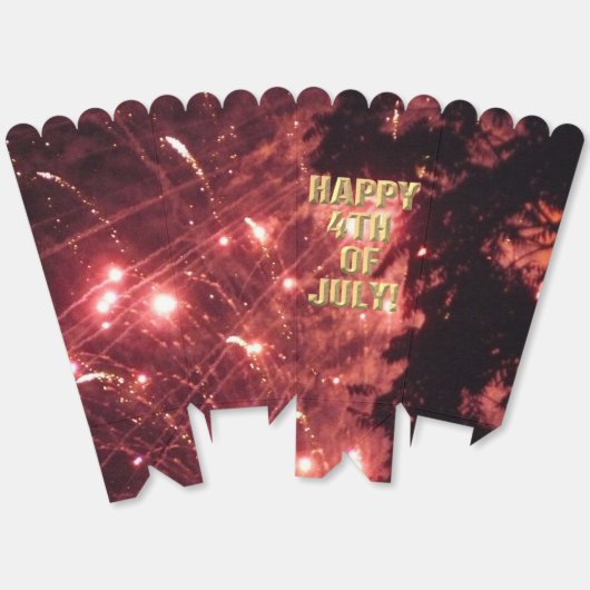 Vuurwerk 3 4 juli popcorn dozen bedankdoosjes (Ongevouwen)