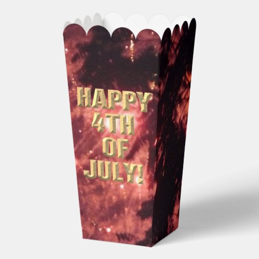 Vuurwerk 3 4 juli popcorn dozen bedankdoosjes (Voorkant)