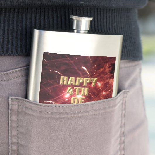 Vuurwerk 3 4th van Juli roestvrij staalkolf Flacon (Voorbeeld)