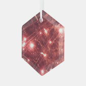 Vuurwerk 3 glazen zeshoekige ornament (Voorkant links)