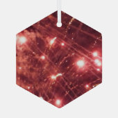 Vuurwerk 3 glazen zeshoekige ornament (Achterkant)