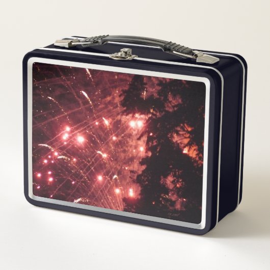 Vuurwerk 3 zwarte lunchbox (Voorkant)