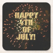Vuurwerk 4 4 juli papieren onderzetters (Voorkant)