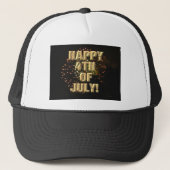 Vuurwerk 4 4th van juli trucker hoed trucker pet (Voorkant)