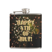 Vuurwerk 4 4th van Juli verpakte kolf Heupfles (Voorkant)