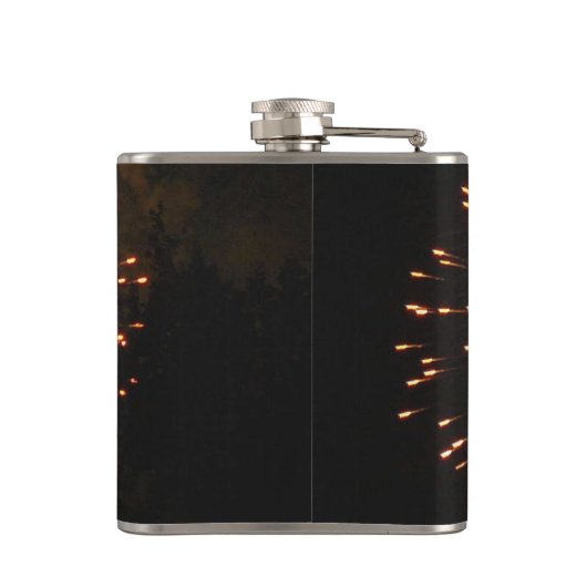 Vuurwerk 4 4th van Juli verpakte kolf Heupfles (Achterkant)