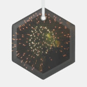 Vuurwerk 4 glas zeshoek ornament (Voorkant)
