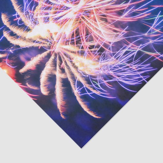 Vuurwerk 4 juli Blauwe Onafhankelijkheidsdag Tissuepapier (Detail)