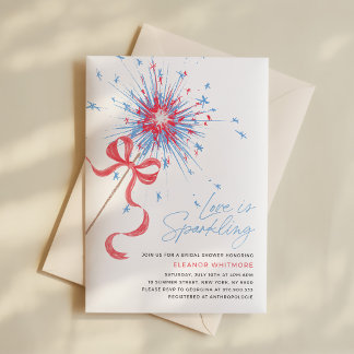 Vuurwerk 4 juli Bruidsuitnodiging Kaart