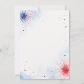 Vuurwerk 4 juli Feest Kaart (Achterkant)