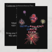 Vuurwerk 4 juli kaart (Voorkant / Achterkant)