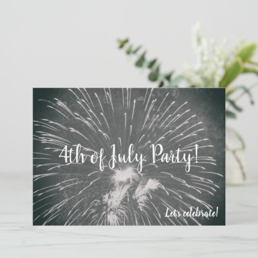 Vuurwerk 4 juli kaart (Staand voorkant)