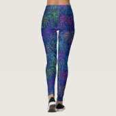 Vuurwerk, 4 juli, kleurrijk zomerkaarpatroon leggings (Achterkant)