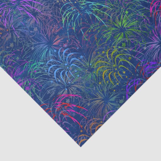 Vuurwerk 4 juli kleurrijk zomerpatroon tissuepapier (Detail)