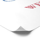 Vuurwerk 4 juli koppel bruidsbad feest begrroeting poster (Hoek)