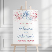 Vuurwerk 4 juli Koppels Trouwfeest Welkom Poster