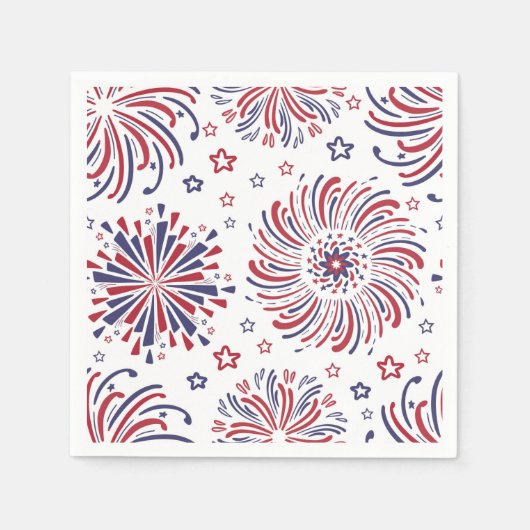 Vuurwerk 4 juli Napkins Servet (Voorkant)