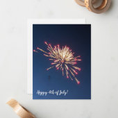Vuurwerk 4 juli notitiekaartje (Voorkant / Achterkant in situ)