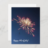 Vuurwerk 4 juli notitiekaartje (Voorkant / Achterkant)