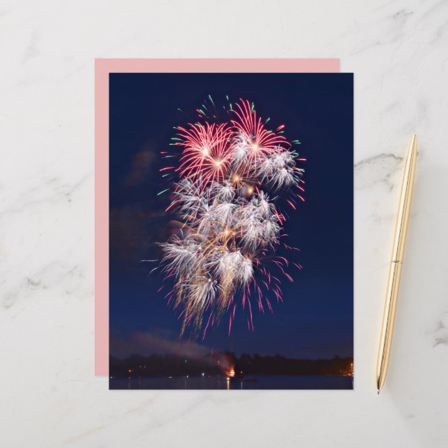 Vuurwerk 4 juli Onafhankelijkheidsdag (Voorkant / Achterkant in situ)