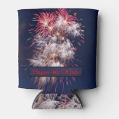 Vuurwerk 4 juli Onafhankelijkheidsdag Blikjeskoeler (Voorkant)