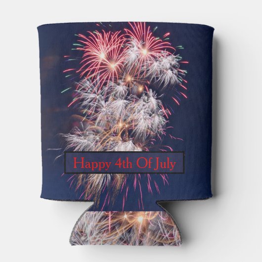 Vuurwerk 4 juli Onafhankelijkheidsdag Blikjeskoeler (Achterkant)