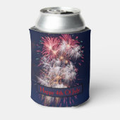Vuurwerk 4 juli Onafhankelijkheidsdag Blikjeskoeler (Blikje Achterkant)