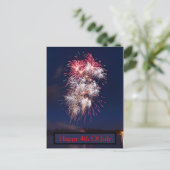 Vuurwerk 4 juli Onafhankelijkheidsdag Briefkaart (Staand voorkant)