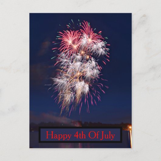 Vuurwerk 4 juli Onafhankelijkheidsdag Briefkaart (Voorkant)