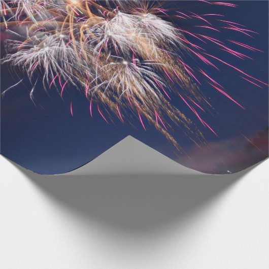 Vuurwerk 4 juli Onafhankelijkheidsdag Cadeaupapier (Hoek)