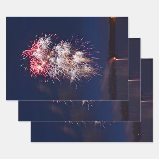 Vuurwerk 4 juli Onafhankelijkheidsdag Inpakpapier Vel (Set)