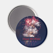 Vuurwerk 4 juli Onafhankelijkheidsdag Magneet (Voorkant / Achterkant)