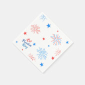 Vuurwerk 4 juli Onafhankelijkheidsdag Patriottisch Servet (Hoek)