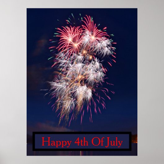 Vuurwerk 4 juli Onafhankelijkheidsdag Poster (Voorkant)