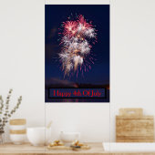 Vuurwerk 4 juli Onafhankelijkheidsdag Poster (Keuken)