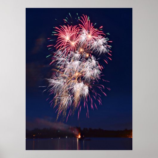 Vuurwerk 4 juli Onafhankelijkheidsdag Poster (Voorkant)