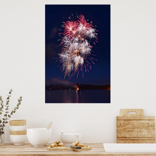 Vuurwerk 4 juli Onafhankelijkheidsdag Poster (Keuken)