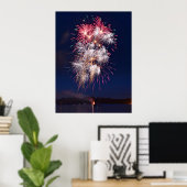 Vuurwerk 4 juli Onafhankelijkheidsdag Poster (Thuiskantoor)