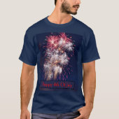 Vuurwerk 4 juli Onafhankelijkheidsdag T-shirt (Voorkant)