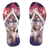Vuurwerk 4 juli Onafhankelijkheidsdag Teenslippers (Voetbed)