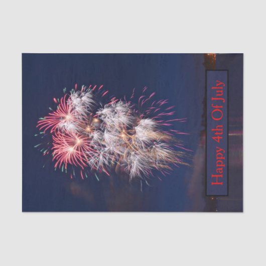Vuurwerk 4 juli Onafhankelijkheidsdag Tissuepapier (Voorkant)
