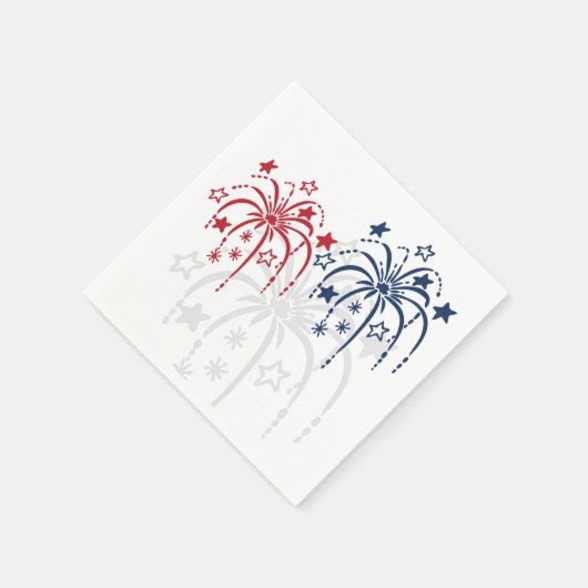 Vuurwerk 4 juli Papieren servet Set (Hoek)