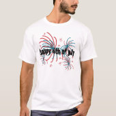 Vuurwerk 4 juli sterren Doodles T-shirt (Voorkant)