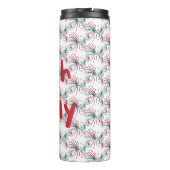 Vuurwerk 4 juli sterren Doodles Thermosbeker (Achterkant)