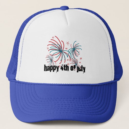Vuurwerk 4 juli sterren Doodles Trucker Pet (Voorkant)
