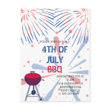 Vuurwerk 4 juli Uitnodiging BBQ